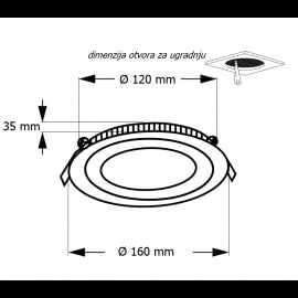 LED PANEL U/Z KNC2-12W 4000K