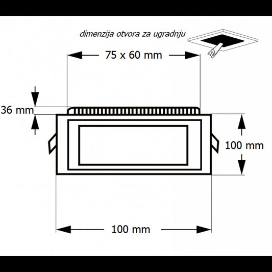 LED PANEL U/Z KNS2-06W 4000K