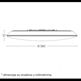 LED PLAFONJERA DCL1213 36W 3000/4000/6500K IP54