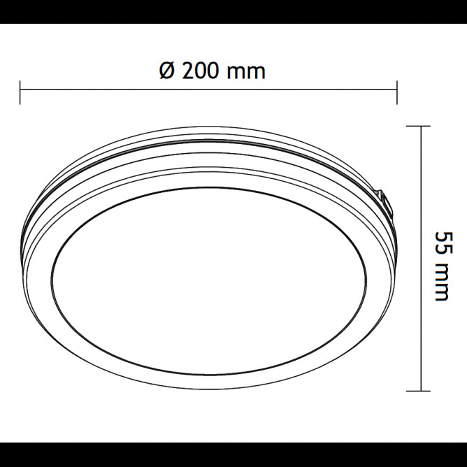 LED PLAFONJERA X09-200-15W 3000/4000/6500K IP65 ANTRACIT
