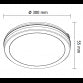 LED PLAFONJERA X09-300-24W 3000/4000/6500K IP65 ANTRACIT