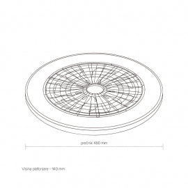 LED PLAFONJERA YL-FAN-G010 48W 3000K/4000K/6500K BELA DIMABILNA