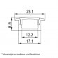 LED PROFIL LL-ALP001-R KOMPLET SIVI