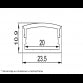 LED PROFIL LL-ALP014  KOMPLET SIVI