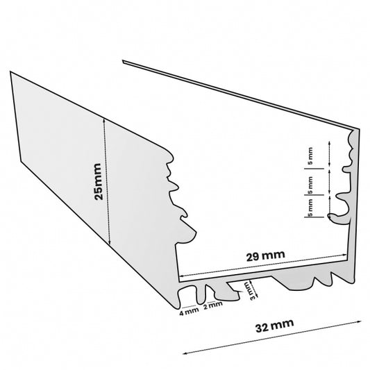LED PROFIL LL-ALP018-R KOMPLET CRNI
