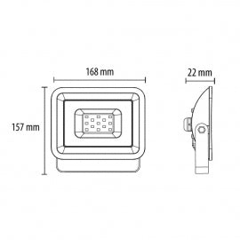 LED REFLEKTOR BR-FL30W-04A CRNI