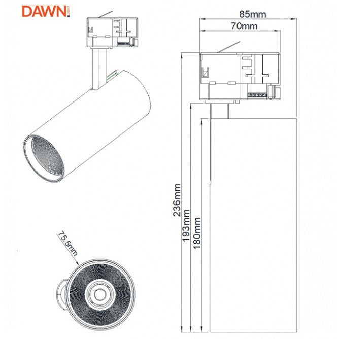 LED REF SINSKI JM-4069 20W 3000K 36° BELI TROFAZNI