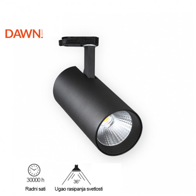 LED REF SINSKI JM-4069 20W 3000K 36° CRNI TROFAZNI