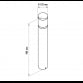 LED SVETILJKA JM-4605 STUBNA 12W 3000K IP65 CRNA