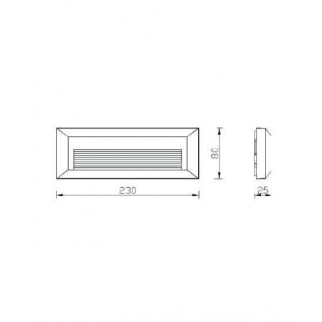 LED SVETILJKA JM-8006 ZIDNA 2W 4000K IP65 BELA