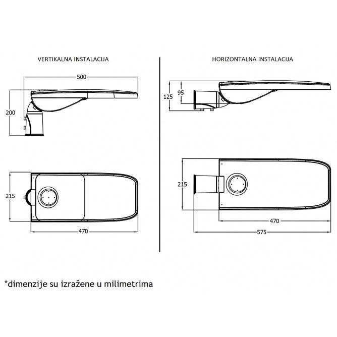 LED ULICNA SVETILJKA FYT-T68-60W 4000K IP67