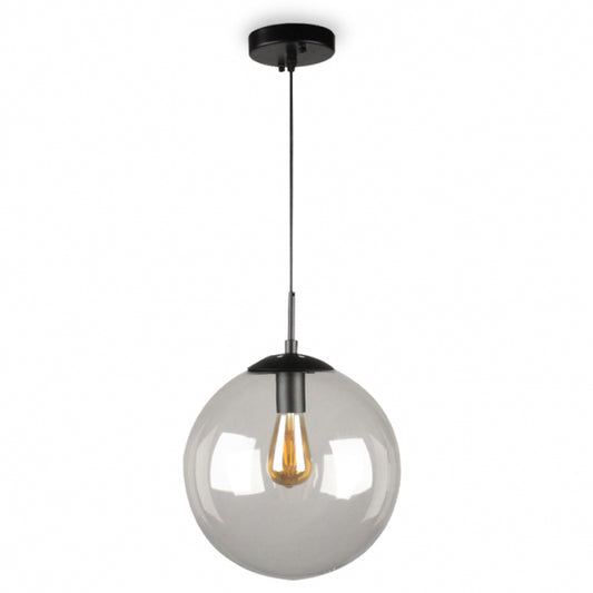 LUNA 139 VISILICA 1*E27 CRNA/BISTRO STAKLO (FI 300)
