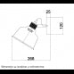 LUNA 221 ZIDNA LAMPA 1*E27 CRNA/BAKAR