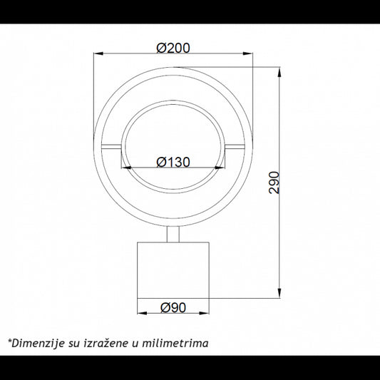 LUNA 258 STONA LAMPA 10W 3000K BELA