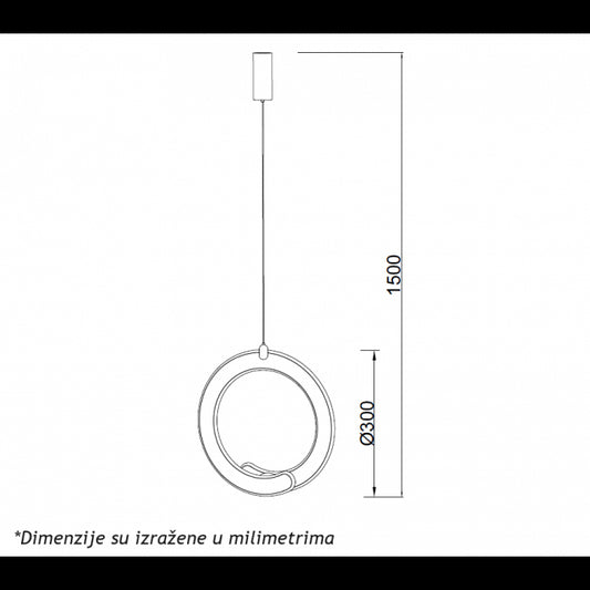 LUNA 261 VISILICA 24W 3000K MESING