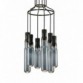 LUNA 96 LUSTER 6*GU10 BLACK/SMOKED GLASS
