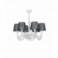 RUSTIK 77 LUSTER 12*G4 BLACK/CLEAR GLASS