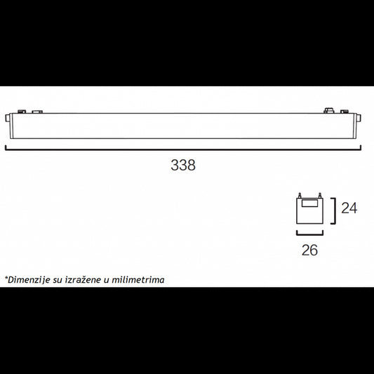 MAGNETIC SLIM SVETILJKA LED26-18T 18W 3000K 24° 48V DC CRNA
