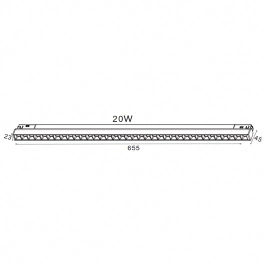 MAGNETIC SVETILJKA LED02-20W 3000K 30° 48V DC CRNA NEW