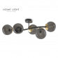 NILUFER 19135 LUSTER 5*G9 CRNA/MESING
