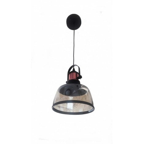 RUSTIK 74 VISILICA 1*E27 BLACK/SMOKED GLASS