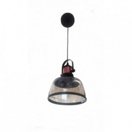 RUSTIK 74 VISILICA 1*E27 BLACK/SMOKED GLASS