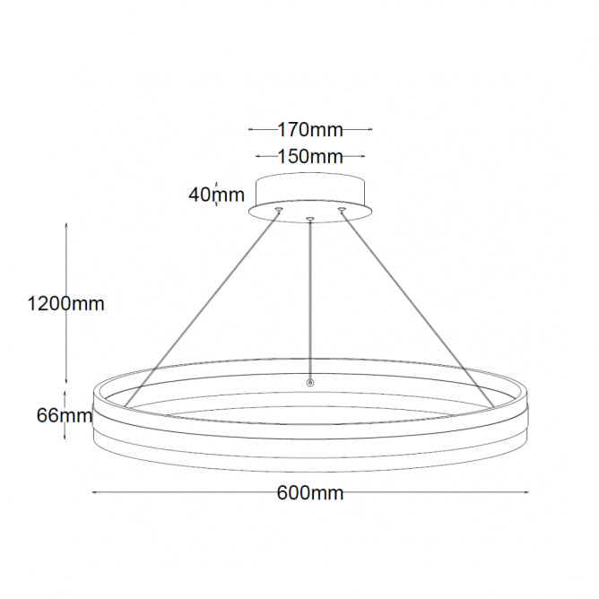 SOLEA 13 LUSTER 48W 3000/4000/6000K CRNA