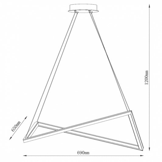 SOLEA 43 LUSTER 40W 3000/4000/6000K CRNA DIM