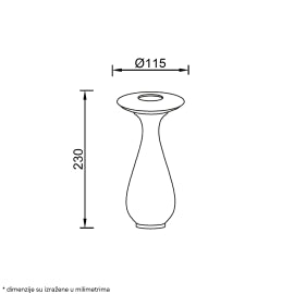 STONA LAMPA PUNJIVA T88091 2.5W 2700K IP54 CRVENA