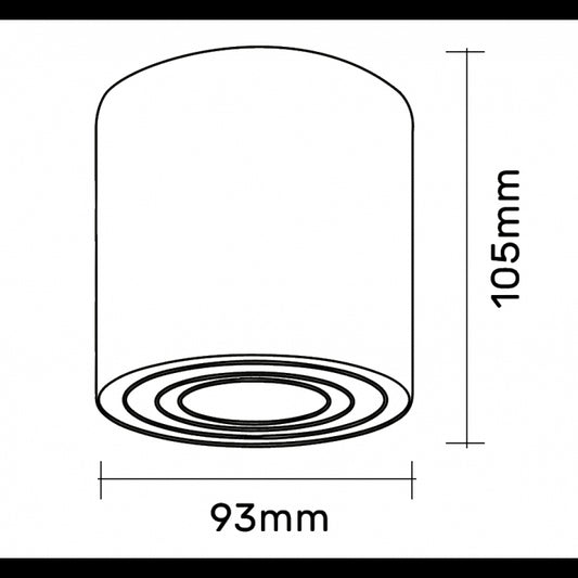 SVETILJKA JM-014 PLAFONSKA 1*GU10 BELA IP20
