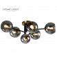TALIA 36 LUSTER 6*E14 CRNA/BAKAR