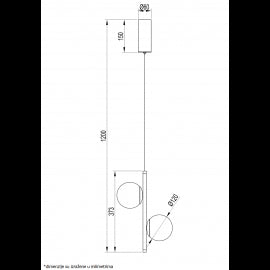 VESTA 541 VISILICA 14W 3000K CRNA/MESING