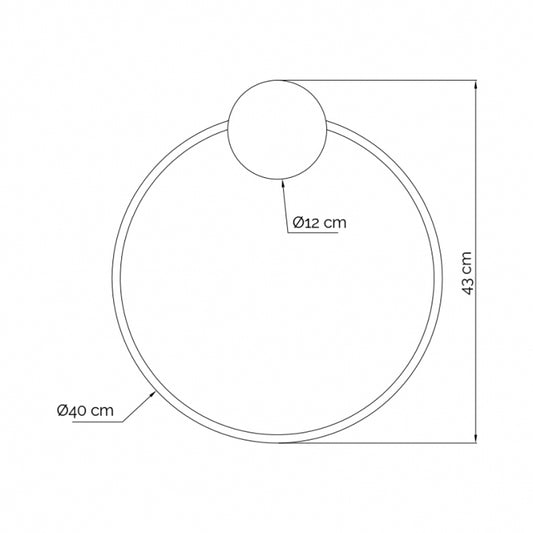 VESTA 565 ZIDNA LAMPA 20W 3000K CRNA/MESING