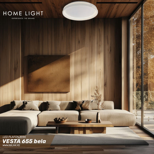 VESTA 655 PLAFONSKA SVETILJKA 48W 3000/4000/6000K BELA