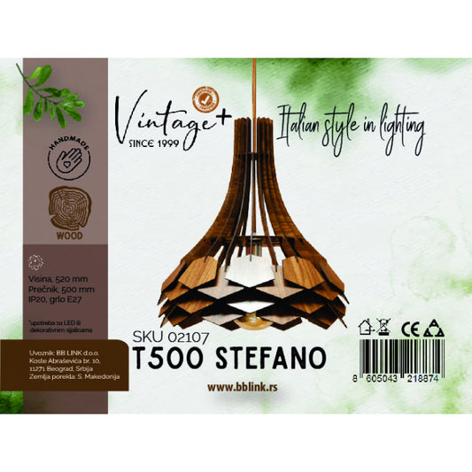 VINTAGE STEFANO T450 VISILICA 1*E27 (O 450 mm, h-550 mm) - SKU02108