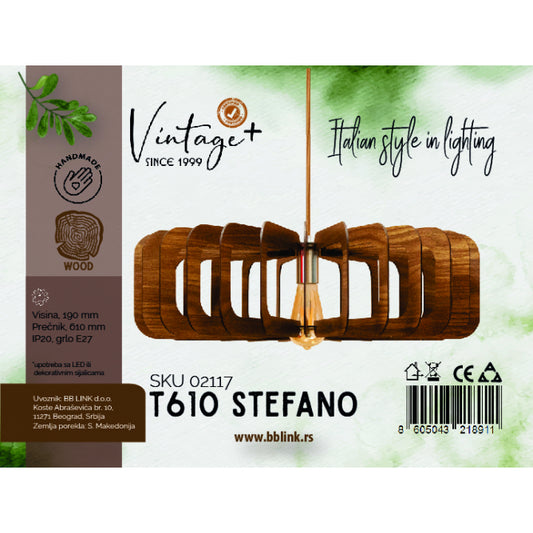 VINTAGE STEFANO T610 VISILICA 1*E27 (O 610 mm, h-190 mm) - SKU02117
