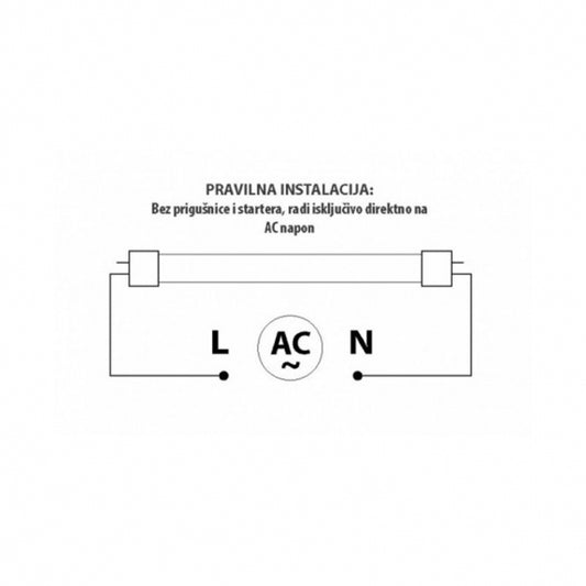 XL LED CEV T8 120CM 18W 6500K DVOSTRANA